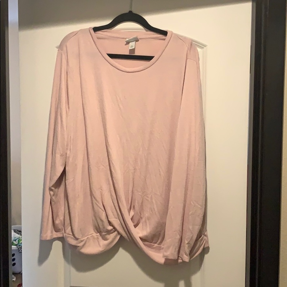 Ava & Viv light pink sweater 2x